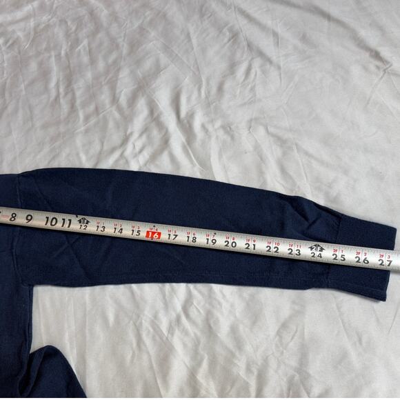 Ann Taylor LOFT Navy, Spring Floral Design, Light Weight Crew Neck Sweater- L - Picture 7 of 7